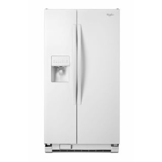 Whirlpool 25.4 cu ft Side by Side Refrigerator with Single Ice Maker (White) ENERGY STAR