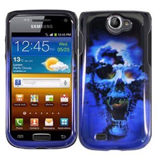 iFase Brand Samsung T679/Exhibit II 4G Cell Phone Blue Skull Protective Case Faceplate Cover: Cell Phones & Accessories