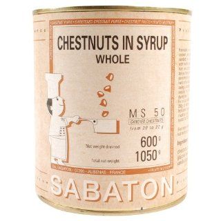 Sabaton France (Chestnuts) Marrons Whole in Syrup, 37 Ounce Can : Baking Supplies : Grocery & Gourmet Food