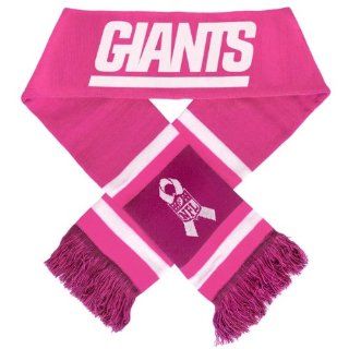 New York Giants 2012 NFL Breast Cancer Foundation Team Stripe Scarf : Sports Fan Scarves : Sports & Outdoors