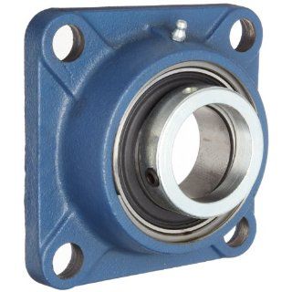 SKF FY 40 FM Ball Bearing Flange Unit, 4 Bolts, Eccentric Collar, Regreasable, Contact Seal, Cast Iron, Metric, 40mm Bore, 101.5mm Bolt Hole Spacing Width: Flange Block Bearings: Industrial & Scientific
