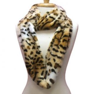 Luxury Divas Brown & White Leopard Print Ultra Plush Infinity Ring Scarf at  Womens Clothing store
