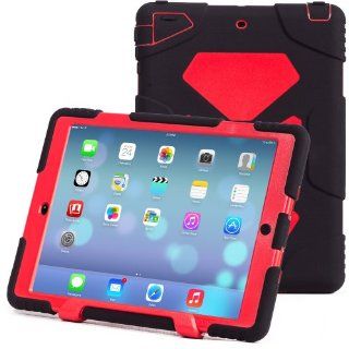 Aceguarder Case for Ipad Air (Ipad 5 5 Th Generation) Military Waterproof Durable Extreme Duty with Back Case Stand (IPAD AIR 5th, BLACK RED): Computers & Accessories