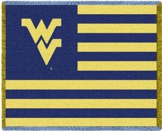 West Virginia University WV Throw Blanket Woven Afghan Tapestry 69 x 48 [Misc.]   Place Mats