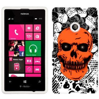 Nokia Lumia 521 Red Skull Phone Case Cover: Cell Phones & Accessories