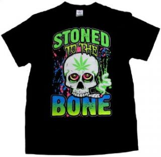 Marijuana T shirt Stoned to The Bone Weed Pot small: Clothing