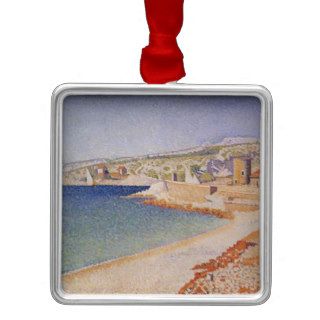 Paul Signac  The Jetty at Cassis, Opus 198 Christmas Ornament