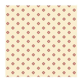 York Wallcoverings Casabella JG0617 Geometric Floral Wallpaper, Cream Background/Red    