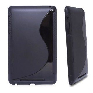 Importer520 S Curve Flexible Shell TPU Case for Google Nexus 7 / Asus Nexus Tablet   Black: Computers & Accessories