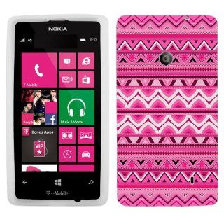 Nokia Lumia 521 Aztech Andes Pink Tribal Pattern Phone Case Cover: Cell Phones & Accessories
