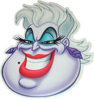 Disney Halloween Ursula (The little Mermaid)   Card Face Mask   Licensed Product: Toys & Games