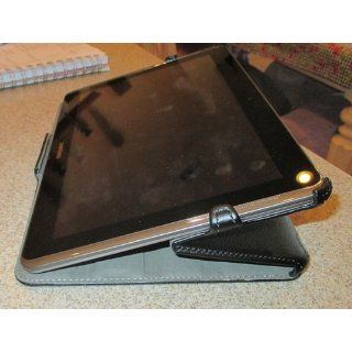 EXOTEK Premium Slim Fit Folio Cover Case With Multi Angle Stand For Samsung Galaxy Tab 2 10.1 (Black): Computers & Accessories