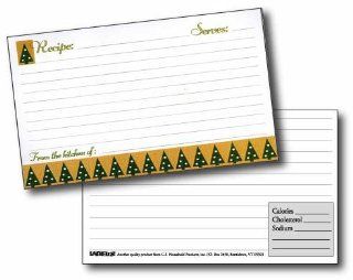 4" X 6" Holiday Trees Recipe Cards with Covers: Kitchen & Dining