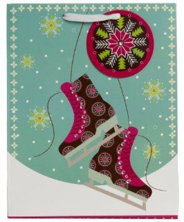 Jillson Roberts Christmas Medium Gift Bag, Ice Skate, 6 Count (XMT529) : Gift Wrap Bags : Office Products