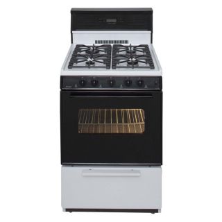 Premier Freestanding 2.9 cu ft Gas Range (White with Black Trim) (Common: 24 in; Actual 24 in)