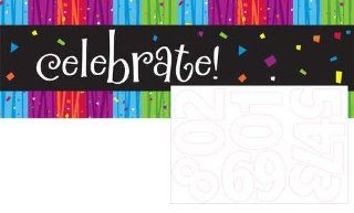 Milestone Celebrations Giant Party Banner with stickers 6ct: Health & Personal Care