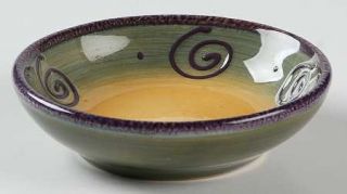 Tabletops Unlimited Ambrosia Sage Green Individual Dip Bowl/Plate, Fine China Di