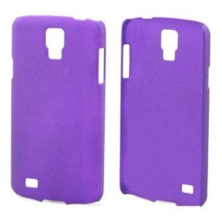 ivencase Rubber Smooth Hard Skin Case Cover for Samsung i9295 Galaxy S4 Active (Compatible with AT&T S4 Active SGH I537 / And all International S4 Active Models) Purple+ One phone sticker + One "ivencase" Anti dust Plug Stopper: Cell Phones &