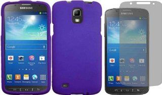 For Samsung Galaxy S4 S 4 Active i537 i9295 Hard Cover Case Dark Purple + LCD Screen Protector: Cell Phones & Accessories