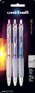 uni ball 207 Limited Edition Retractable Gel Pens, 3 Black Ink Pens in Assorted Colors (73809) : Gel Ink Rollerball Pens : Office Products