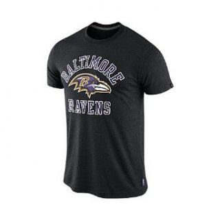 NIKE Men's Baltimore Ravens Retro Short Sleeve T Shirt   Size: 2xl, Black Heather: Clothing