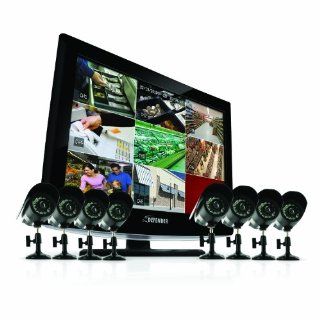 Defender Sync 19 Inch LCD All In One Security System with 8 Hi Res Indoor/Outdoor Surveillance Cameras (Black) : Camera & Photo