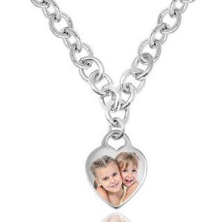 Sterling Silver Tiffany Style Heart Toggle Necklace   18 Inch   Chain with Heart: Jewelry