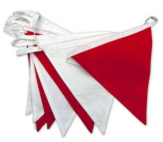 red and white cotton bunting ten metres by the cotton bunting company