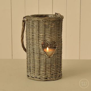 willow hurricane lamp with heart by og home