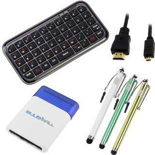 BIRUGEAR Bluetooth Wireless Mini Keyboard + 3 Stylus Pen + Mini Brush for Archos 101 XS, 80 Cobalt, 101 G9, 80 G9, 5 internet tablet, 32 Internet Tablet: Computers & Accessories