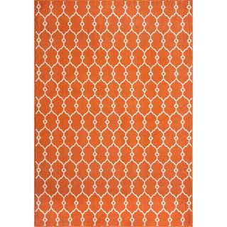 Indoor/outdoor Orange Trellis Rug (311 X 57)