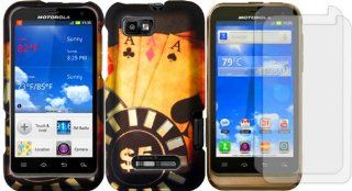 For Motorola Defy XT556 Hard Design Cover Case Ace Poker+LCD Screen Protector Accessory: Cell Phones & Accessories