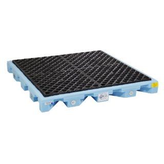 New Pig PAK550 LDPE Plus Modular Spill Deck, 6000 lbs Load Capacity, 52" Length x 52" Width x 5 3/4" Height, Black/Blue: Science Lab Spill Containment Supplies: Industrial & Scientific