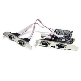 StarTech 4 Port Native PCI Express RS232 Serial Adapter Card with 16550 UART (PEX4S553)  : Computers & Accessories