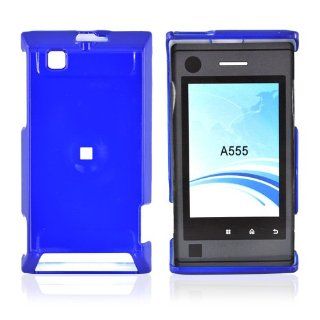 Motorola Devour A555 Hard Plastic Back Cover Case   Blue: Cell Phones & Accessories