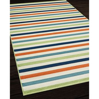 Indoor/outdoor Multicolor Striped Rug (86 X 13)