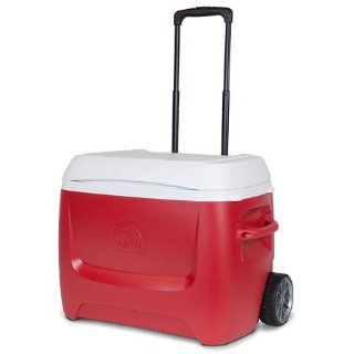 Igloo Island Breeze 60 Quart Roller Cooler (Lava Red, 25.562 x 14.062 x 14.125 Inch) : Coolers With Wheels : Sports & Outdoors