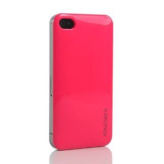 ZuGadgets Dark Pink Sleek Candy Colors Plastic Hard Case Cover Skin For iPhone 4S / 4 + Free Screen Protector and Charge USB Cable (7364 2): Cell Phones & Accessories
