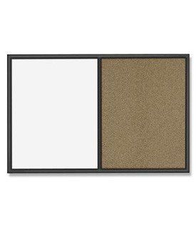 Quartet Whiteboard and Colored Cork Combination Board, 2 x 3 Feet, Black Frame (S563) : Combination Presentation And Display Boards : Office Products