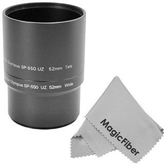 Lens and Filter Adapter Tube for Olympus SP 550, SP 560, SP 570 UZ Cameras + MagicFiber Microfiber Lens Cleaning Cloth : Camera & Photo