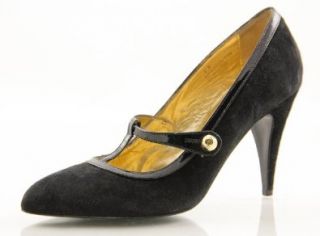 Coach Trinity Suede & Patent Leather Pumps Black 9 M Shoes