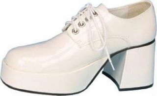 Costumes For All Occasions Ha54Wpmd Shoe Platform Wht Pat Men Md: Clothing