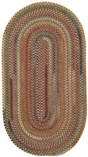Grey Oval Indoor/Outdoor Striped rug by Capel Briar Wood in 2'x3'   Area Rugs