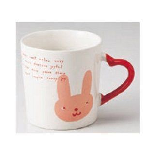 mug kbu784 18 572 [3.15 x 3.15 inch : 240 cc] Japanese tabletop kitchen dish Mugs animal (rabbit ) Heart deposit mug [8 x 8cm ? 240 cc ] Cafe cafe Tableware restaurant business kbu784 18 572: Kitchen & Dining