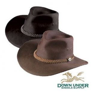 Down Under Australian Oilskin Hat Black Large at  Mens Clothing store Cowboy Hats