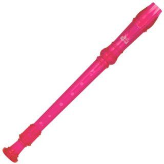 Ravel EM570PK Transparent Recorder with Cleaning Rod and Bag, Pink: Musical Instruments