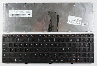 IBM Lenovo IdeaPad V570 Purple Frame Black UK Replacement Laptop Keyboard: Computers & Accessories