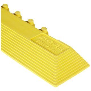 Wearwell Nitrile Rubber 572 24/Seven Anti Fatigue Heavy Duty Edging, Male, for Wet Areas, 3" Width x 39" Length x 5/8" Thickness, Yellow: Floor Matting: Industrial & Scientific