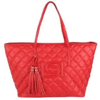 Bebe Quilted Lisa Tote Red: Handbags: Shoes