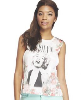 Wet Seal Women's Marilyn Floral Twist Back Tank at  Womens Clothing store